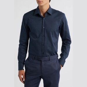 NWT Men’s BOSS Hank Kent Slim Fit Performance Dress Shirt